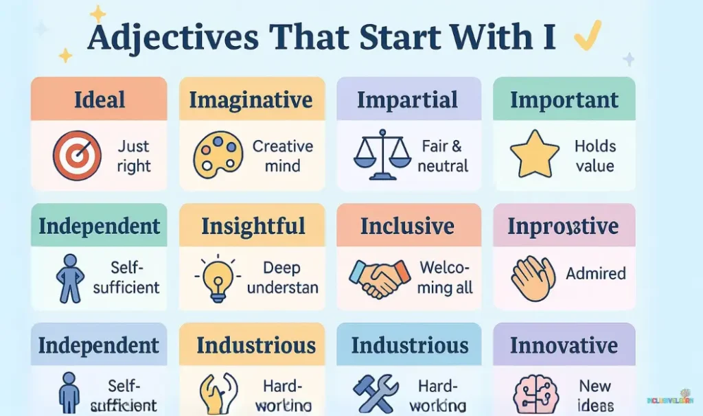 Adjectives That Start With I