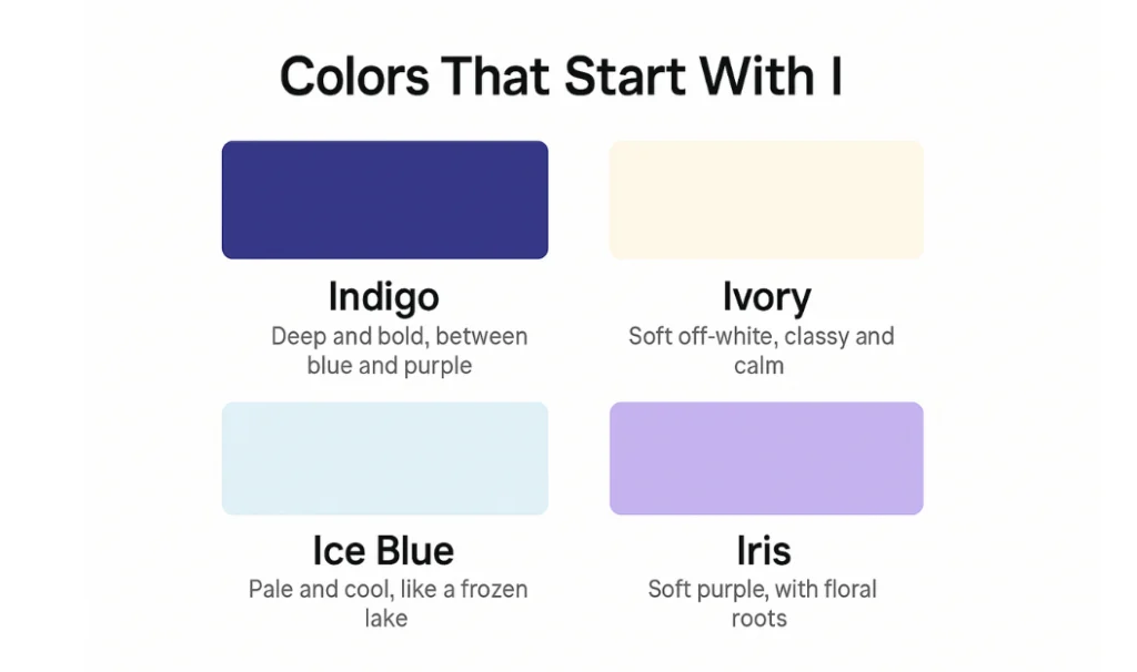 Colors That Start With I
