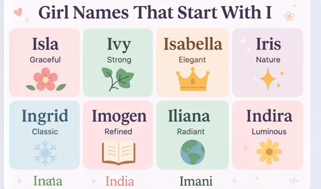 Girl Names That Start With I