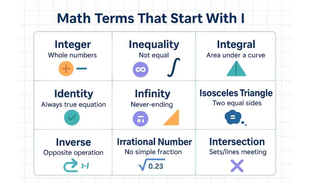 Math Terms That Start With I