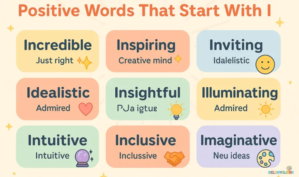 Positive Words That Start With I