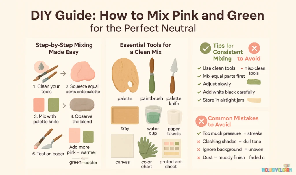 Simple DIY Guide for Mixing Pink and Green