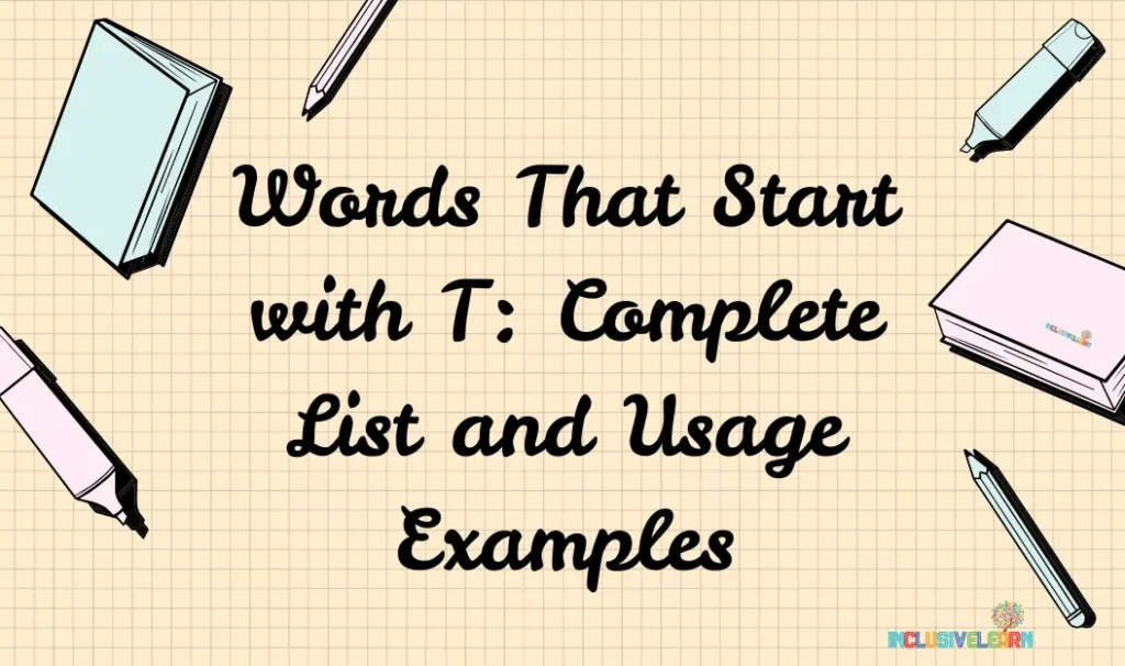 words that start with t