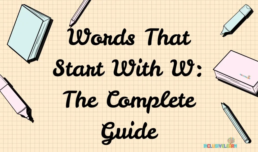 words that start with w