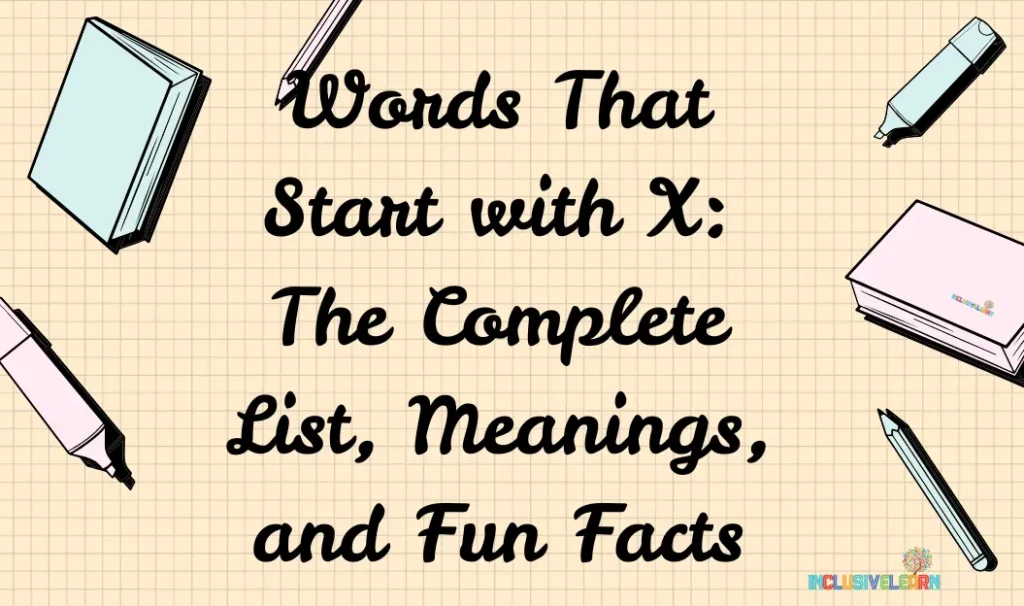words that start with x