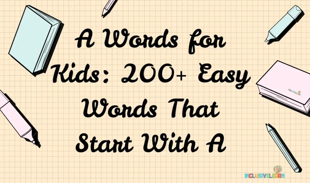 a words for kids